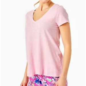 NWT- Lilly Pulitzer- Etta V-Neck Too- XXL- Calla Lilly Pink